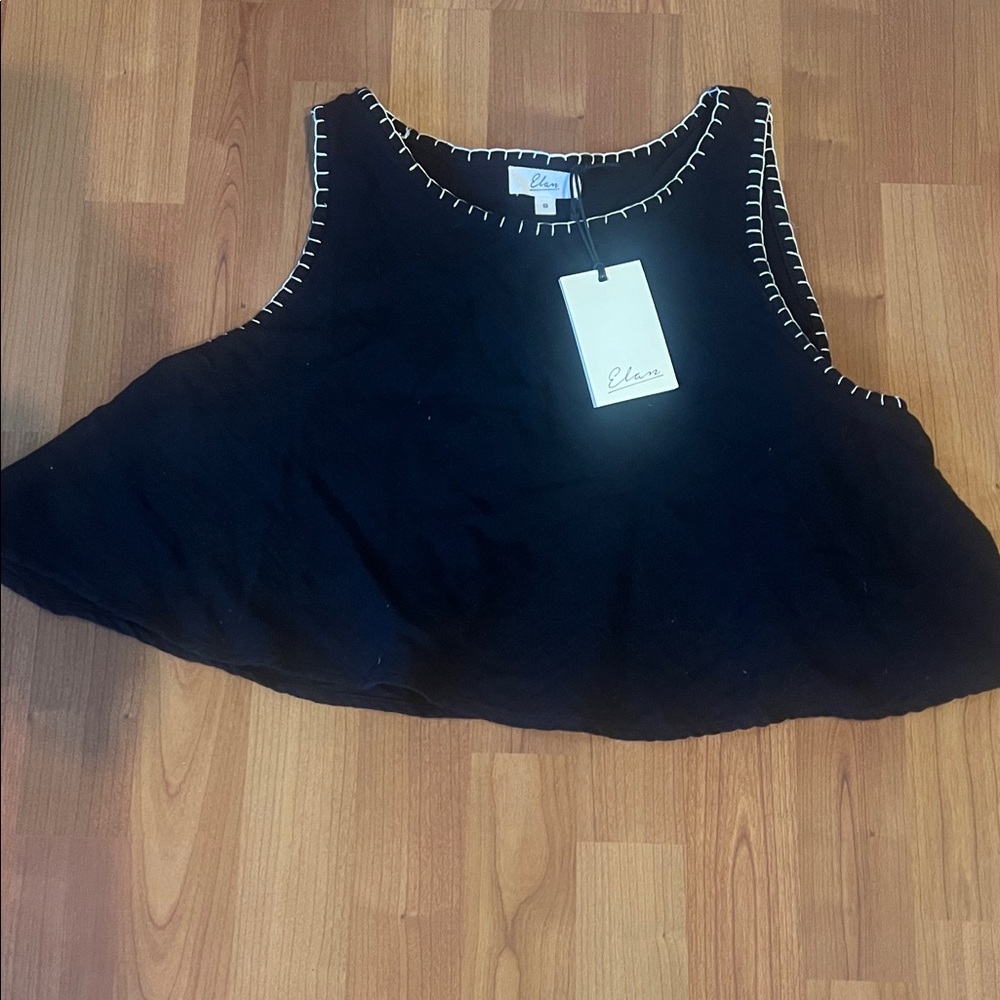 NWT Elan Black Sleeveless Top